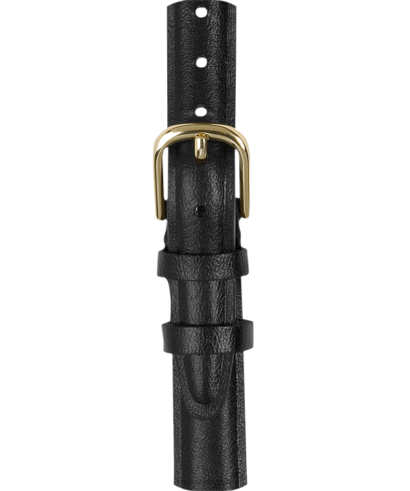 hevederek | B8NR427 Timex fekete 12 mm-es bőr szíj egynemű