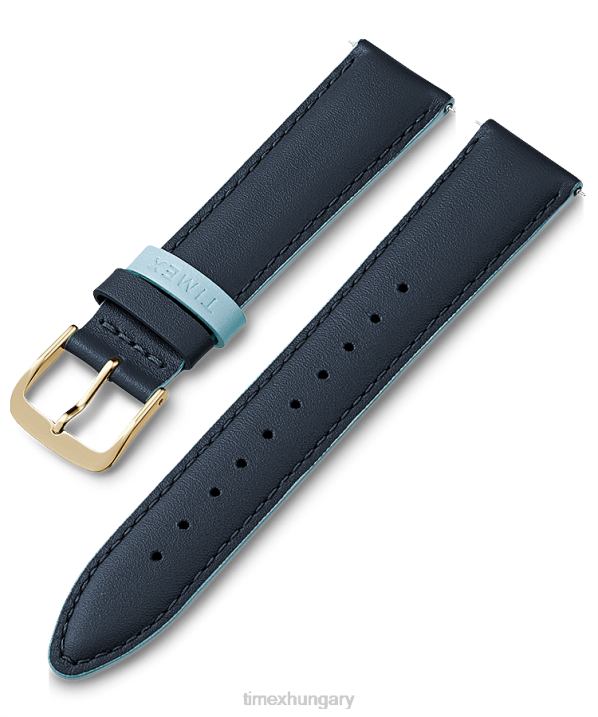 hevederek | B8NR429 Timex kék 20 mm-es bőr szíj egynemű