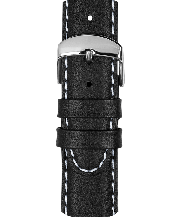 hevederek | B8NR431 Timex fekete 20 mm-es bőr szíj egynemű