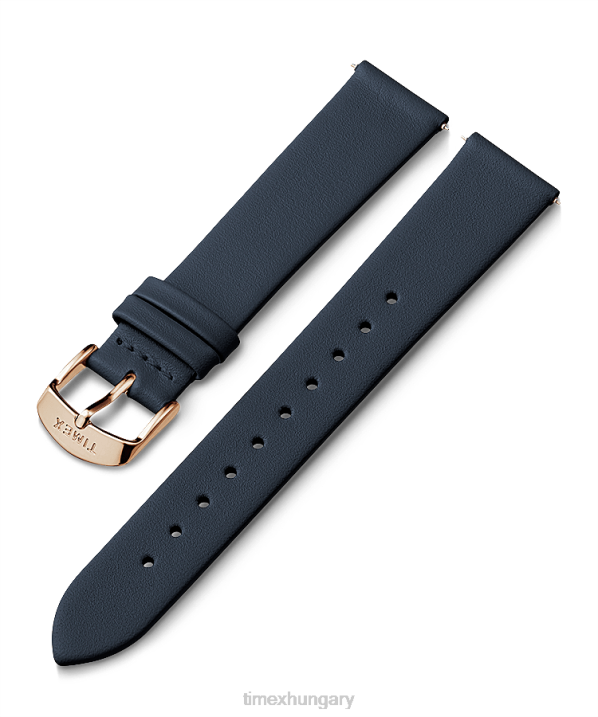 hevederek | B8NR432 Timex kék 18 mm-es bőr szíj egynemű