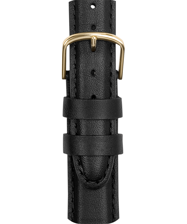 hevederek | B8NR483 Timex fekete/sima 18 mm-es bőr szíj egynemű