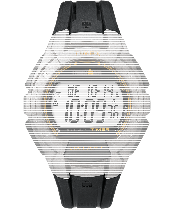 hevederek | B8NR545 Timex fekete csere 18mm-es gyantaszíj az ironman essential 10 teljes méretűhez egynemű