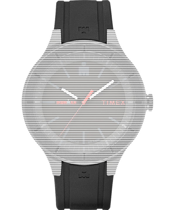 hevederek | B8NR550 Timex fekete csere 20mm-es szilikon szíj az Ironman elengedhetetlen egynemű