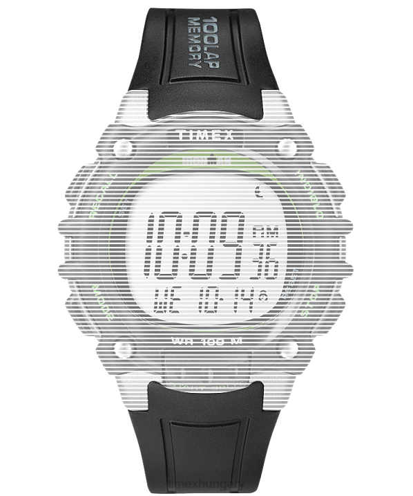 hevederek | B8NR554 Timex fekete csere 18mm-es gyanta szíjas karóra ironman 100 lap modulárishoz egynemű