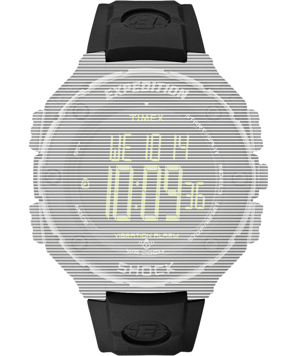 hevederek | B8NR561 Timex fekete csereszíj expedition shock xl egynemű