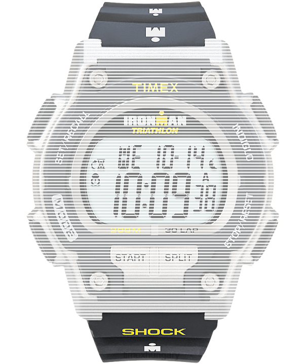 hevederek | B8NR564 Timex fekete csere 18mm-es gyanta szíj ironman 30 körös teljes méretben egynemű