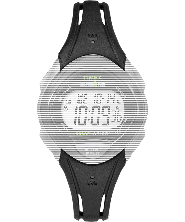 hevederek | B8NR592 Timex fekete csere 16 mm-es gyantaszíj az Ironman sleek 30-as közepes mérethez egynemű