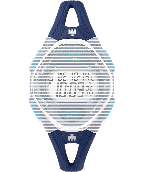 hevederek | B8NR596 Timex kék csere 15mm-es szilikon szíj az Ironman sleek 50-es középmérethez egynemű