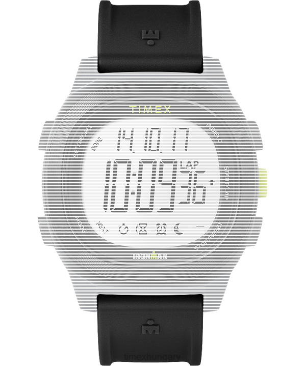 hevederek | B8NR648 Timex fekete csere 20mm-es matt gyanta szíj ironman szállításhoz egynemű