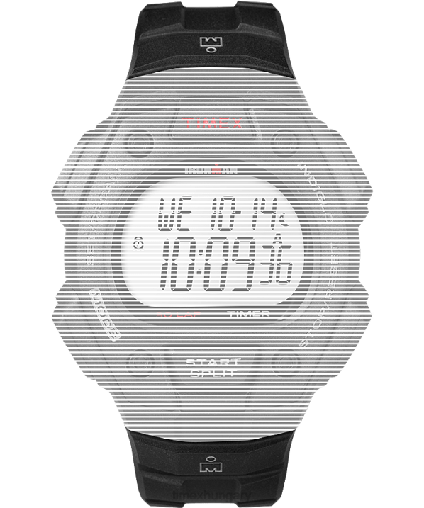 hevederek | B8NR662 Timex fekete csere 18mm-es gyantaszíj az ironman classic 30 teljes méretűhez egynemű