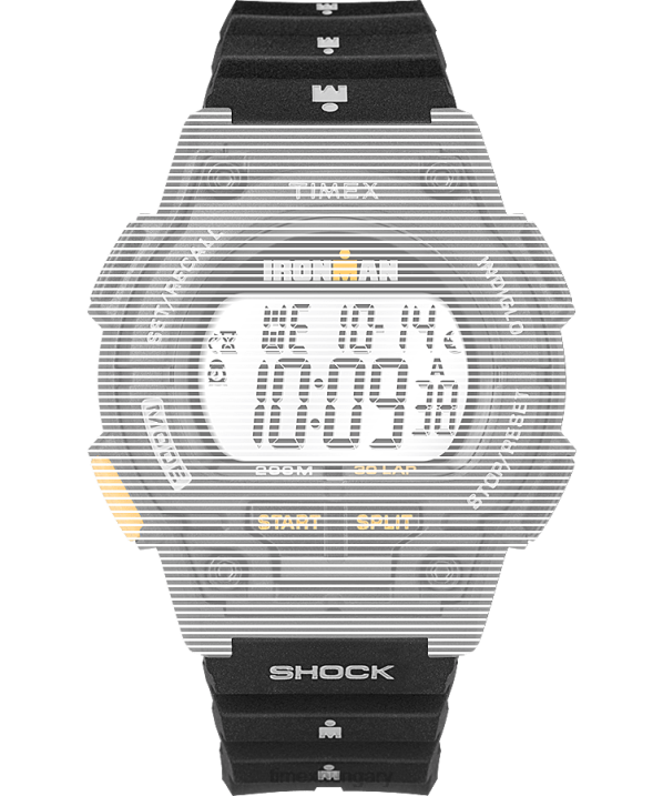hevederek | B8NR666 Timex fekete csere 18mm-es gyanta szíj ironman 30 körös teljes méretben egynemű