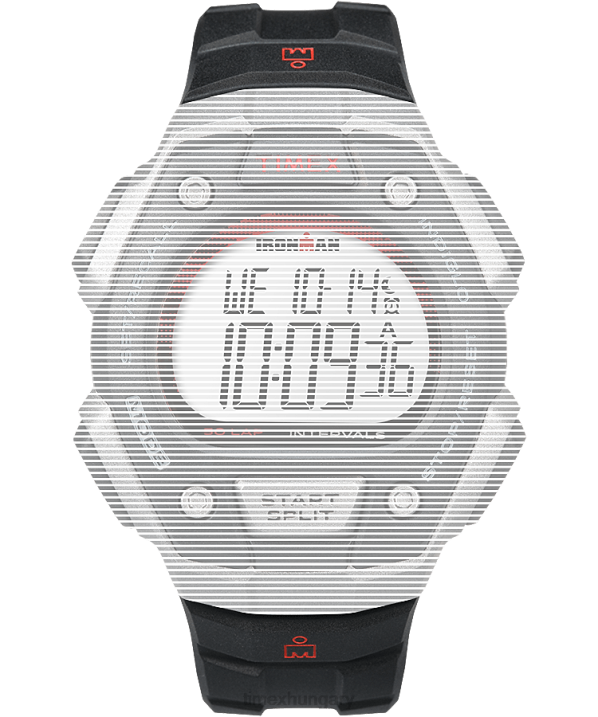 hevederek | B8NR683 Timex fekete csere 18mm-es gyantaszíj az ironman classic 50 teljes méretűhez egynemű