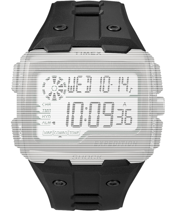 hevederek | B8NR715 Timex fekete csereszíj az expedíció rácsos sokkjához egynemű