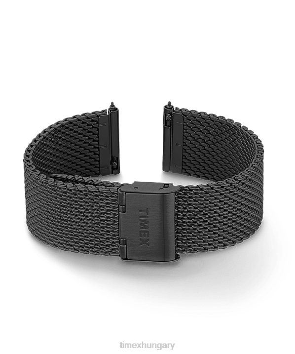 hevederek | B8NR494 Timex fekete 20 mm-es gyorskioldó hálószíj egynemű