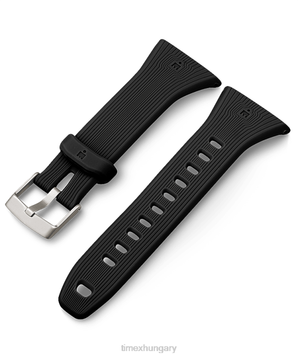 hevederek | B8NR681 Timex fekete 21 mm-es gyorskioldó szilikon szíj egynemű