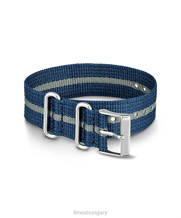 hevederek | B8NR502 Timex kék 20 mm-es szövet átcsúsztatható egyrétegű heveder egynemű