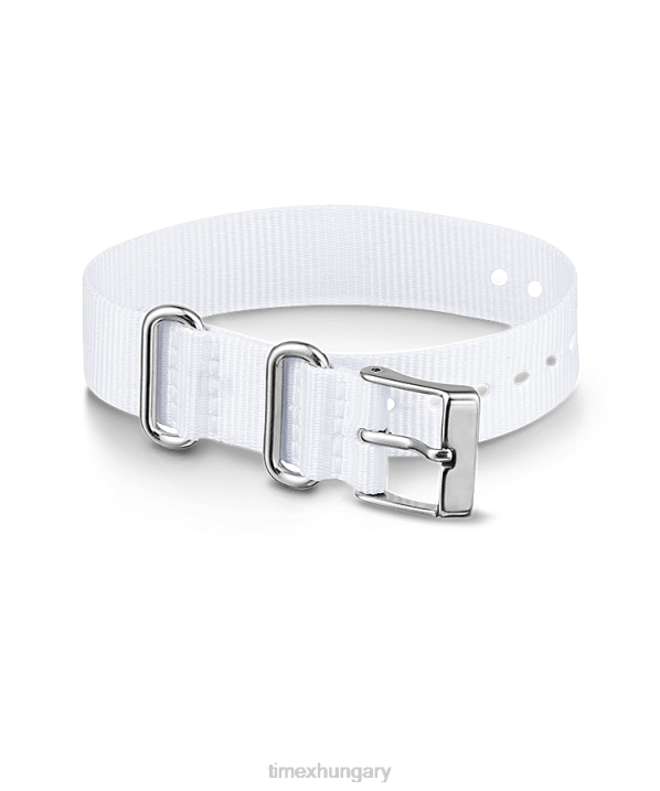 hevederek | B8NR504 Timex fehér 16 mm-es szövet átcsúsztatható egyrétegű heveder egynemű