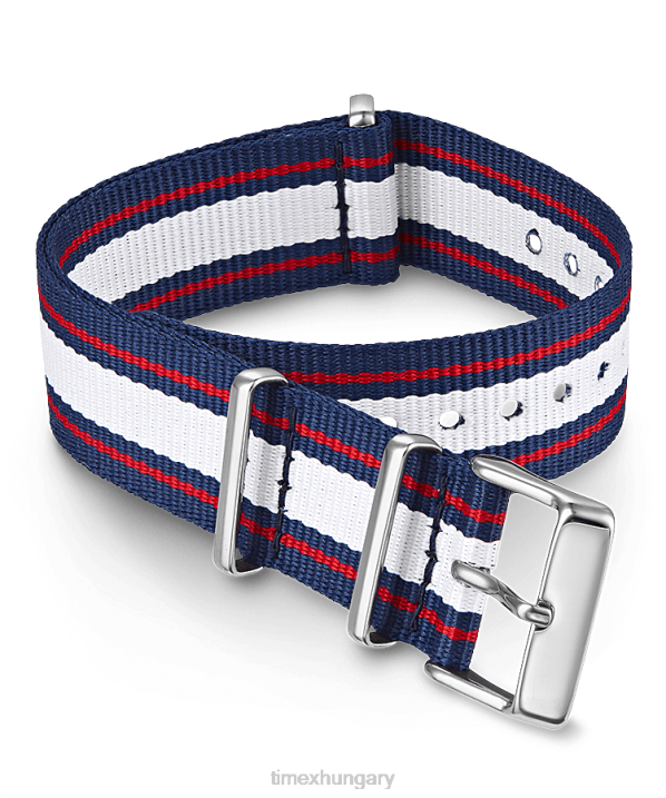 hevederek | B8NR515 Timex piros 20 mm-es szövet átcsúsztatható kétrétegű pánt egynemű