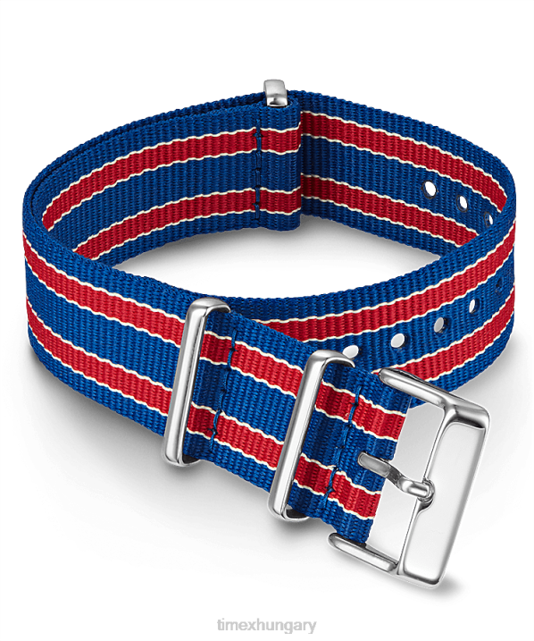 hevederek | B8NR518 Timex fehér 20 mm-es szövet átcsúsztatható kétrétegű pánt egynemű