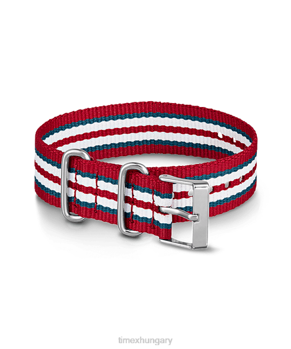 hevederek | B8NR528 Timex piros 20 mm-es szövet átcsúsztatható egyrétegű heveder egynemű