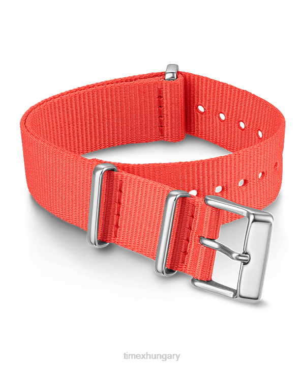 hevederek | B8NR536 Timex rózsaszín 18 mm-es szövet átcsúsztatható kétrétegű pánt egynemű