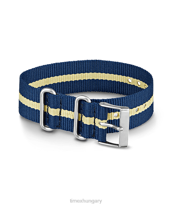 hevederek | B8NR539 Timex kék 20 mm-es szövet átcsúsztatható egyrétegű heveder egynemű