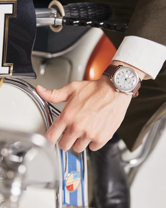 órák | B8NR40 Timex rozsdamentes acél/barna/ezüst tónusú marlin számlapos automata 39 mm-es bőr szíjas óra férfiak