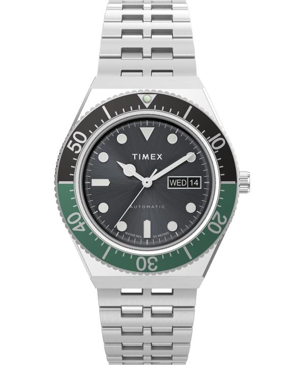 órák | B8NR49 Timex rozsdamentes acél/szürke m79 automata 40mm-es rozsdamentes acél karkötős óra férfiak