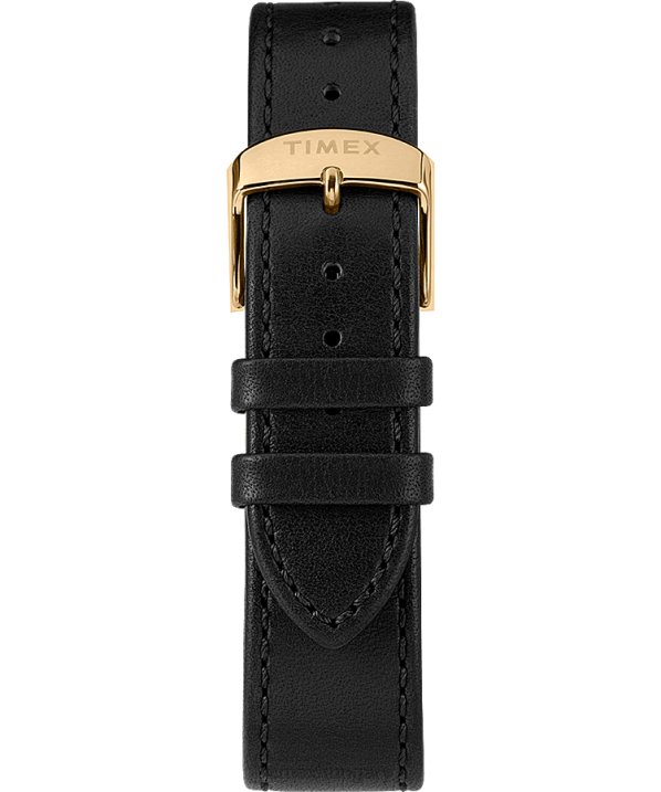 órák | B8NR59 Timex fekete/arany tónusú marlin automata 40mm-es bőr szíjas óra férfiak