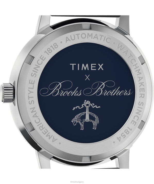 órák | B8NR174 Timex x rozsdamentes acél/fekete/krémszínű brooks brothers marlin automata 38mm-es bőrszíj és szövetszíj készlet férfiak