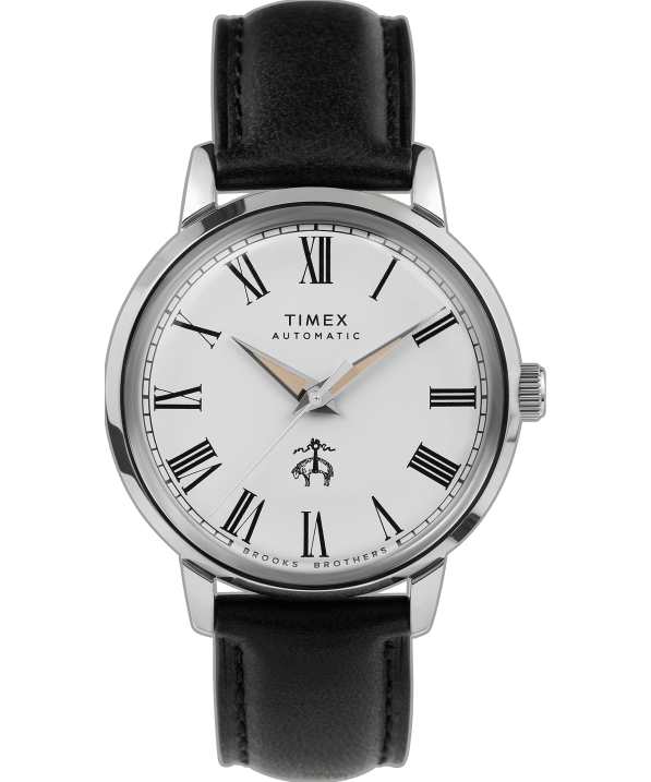órák | B8NR174 Timex x rozsdamentes acél/fekete/krémszínű brooks brothers marlin automata 38mm-es bőrszíj és szövetszíj készlet férfiak