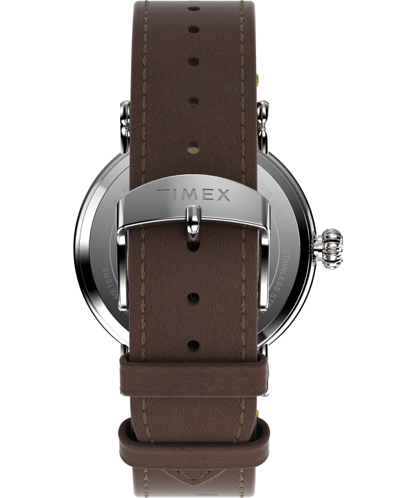 órák | B8NR187 Timex barna szabványos x földimogyoró 40 mm-es bőrszíjas karórával férfiak