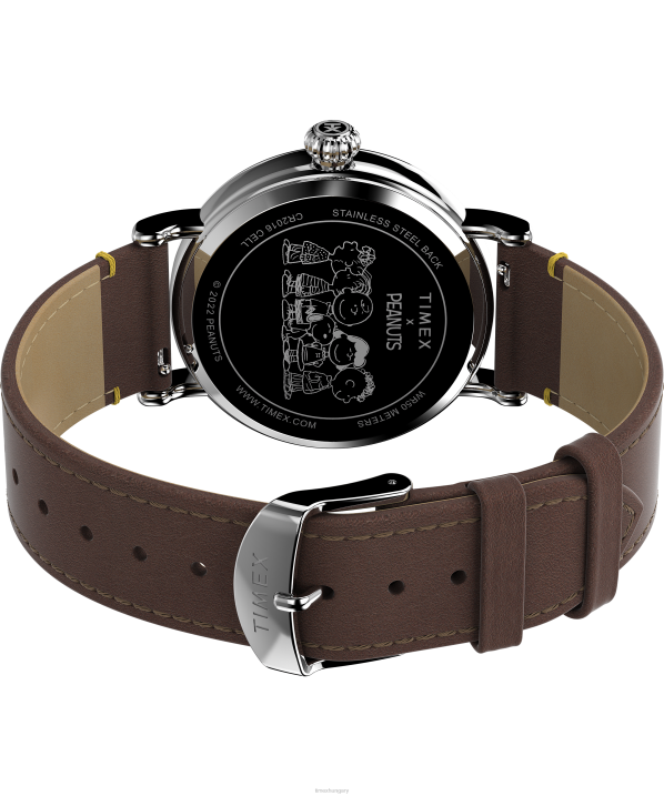 órák | B8NR187 Timex barna szabványos x földimogyoró 40 mm-es bőrszíjas karórával férfiak