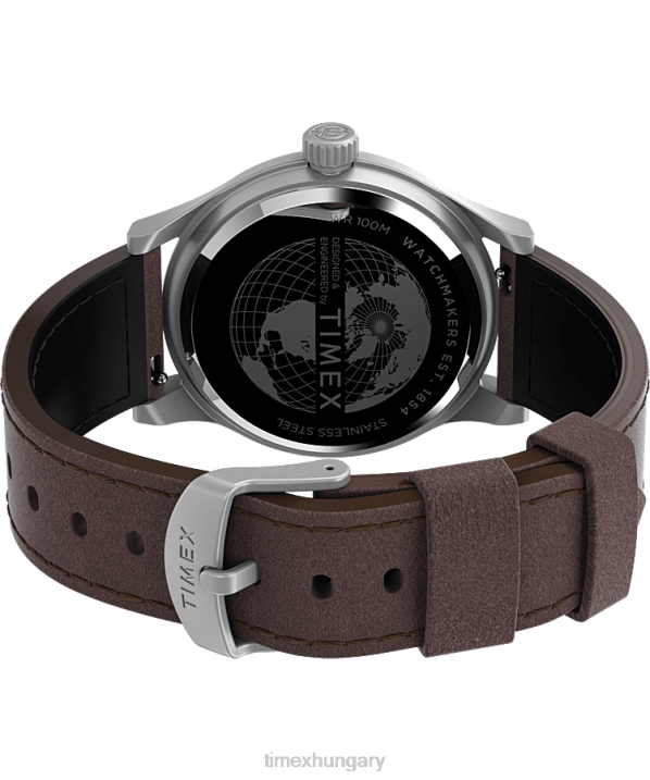 órák | B8NR188 Timex rozsdamentes acél/barna/krémszín expedition north sierra 40mm-es bőr szíjas karóra férfiak