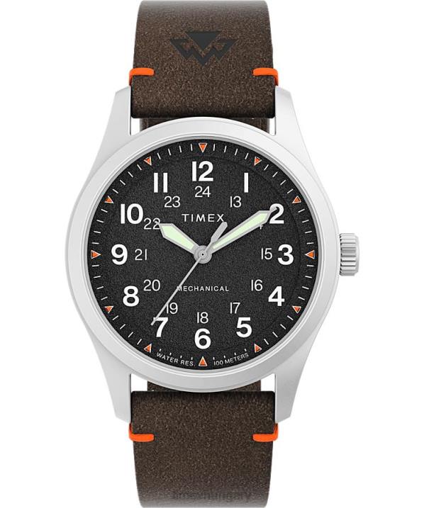órák | B8NR207 Timex rozsdamentes acél/barna/fekete expedition north field mechanikus 38mm-es környezetbarát bőr szíjas karóra férfiak