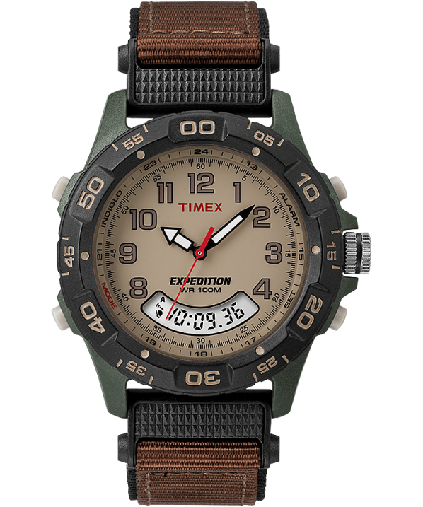 órák | B8NR211 Timex zöld/barna/barna/fekete expedition 39 mm-es szövetszíjas karóra férfiak