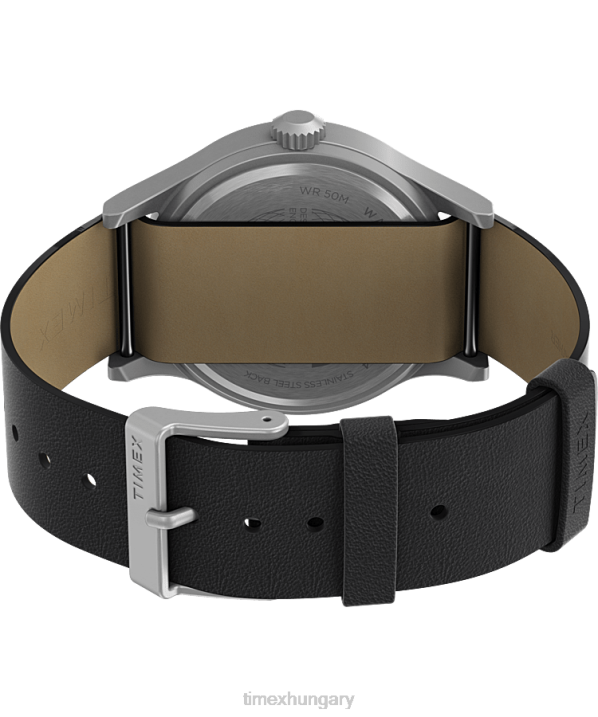 órák | B8NR224 Timex rozsdamentes acél/fekete expedition north sierra 40mm-es bőr szíjas karóra férfiak