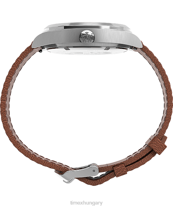 órák | B8NR227 Timex rozsdamentes acél/barna/kék Waterbury hagyományos nappali 39 mm-es bőr szíjas karóra férfiak