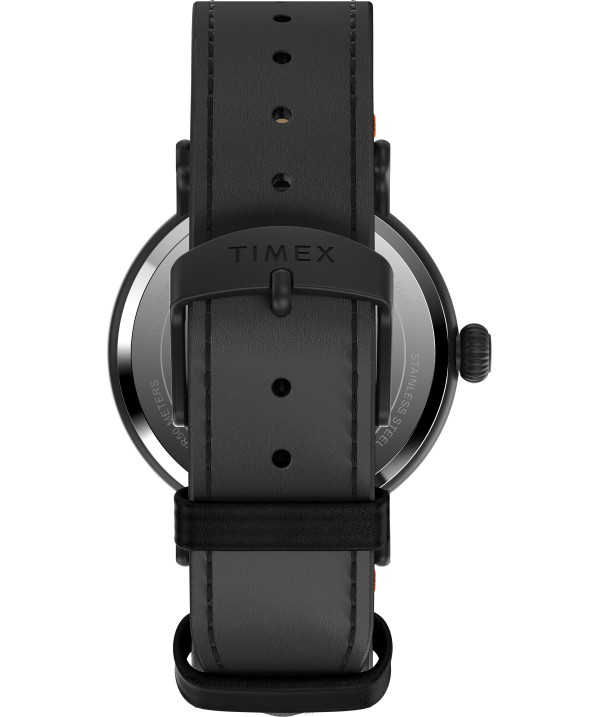 órák | B8NR236 Timex fekete/narancs szabványos x földimogyoró snoopy dia de los muertos 40 mm-es bőrszíjas karórával férfiak