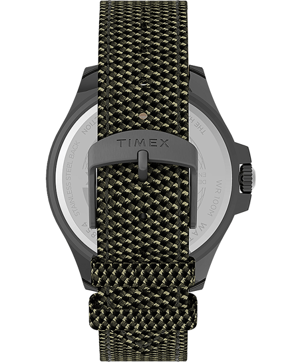 órák | B8NR126 Timex gunmetal/zöld/fekete Harbourside Coast 43 mm-es szövetszíjas karóra férfiak