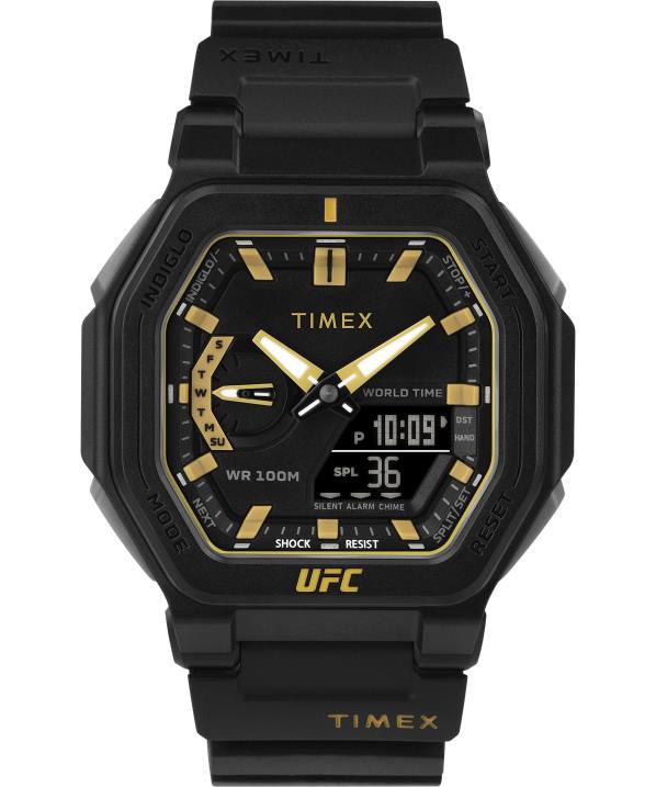 órák | B8NR250 Timex fekete sárga ufc colossus 45mm-es műgyanta szíjas óra férfiak