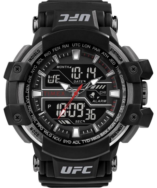 órák | B8NR264 Timex fekete ufc combat 53 mm-es műgyanta szíjas óra férfiak