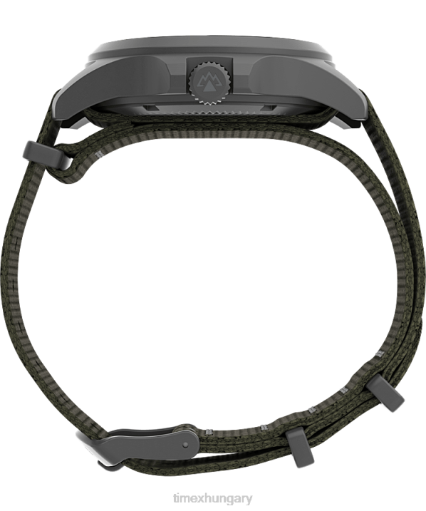 órák | B8NR20 Timex gunmetal/zöld expedition north field post napelemes 41 mm-es újrahasznosított szövet szíjas karóra férfiak