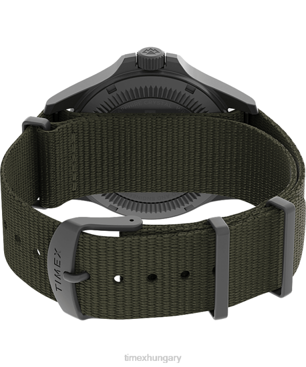 órák | B8NR20 Timex gunmetal/zöld expedition north field post napelemes 41 mm-es újrahasznosított szövet szíjas karóra férfiak