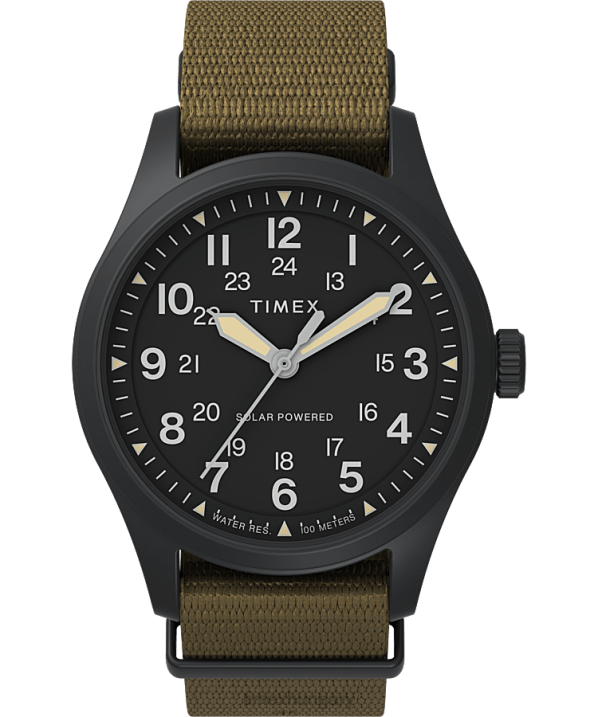 órák | B8NR23 Timex ip-black/tan/black expedition north field post napelemes 36 mm-es újrahasznosított szövet szíjas karóra férfiak