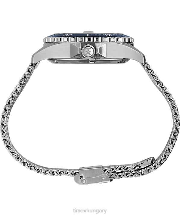 órák | B8NR28 Timex rozsdamentes acél/kék navi xl automata 41mm-es rozsdamentes acél hálós karóra férfiak