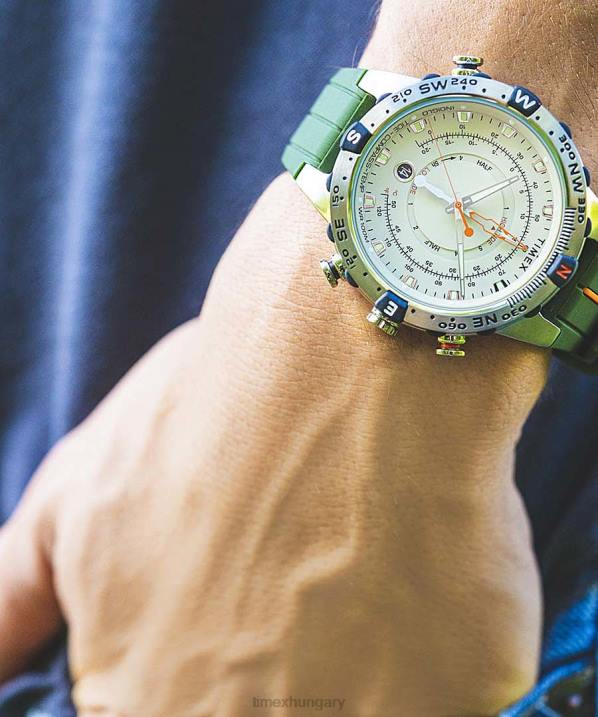 órák | B8NR29 Timex rozsdamentes acél/szürke/fekete expedition north tide-temp-iránytű 45mm-es szilikon szíjas karóra férfiak