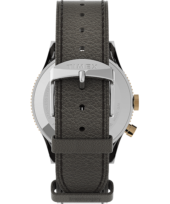 órák | B8NR5 Timex rozsdamentes acél/barna/kék waterbury hagyományos gmt 39 mm-es bőr szíjas óra férfiak