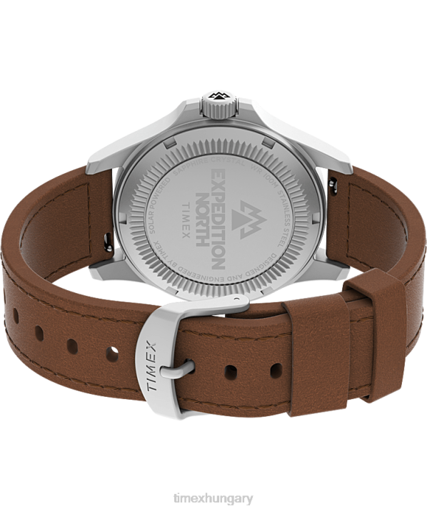 órák | B8NR8 Timex rozsdamentes acél/barna/kék expedition north field post napelemes 41 mm-es környezetbarát bőr szíjas karóra férfiak