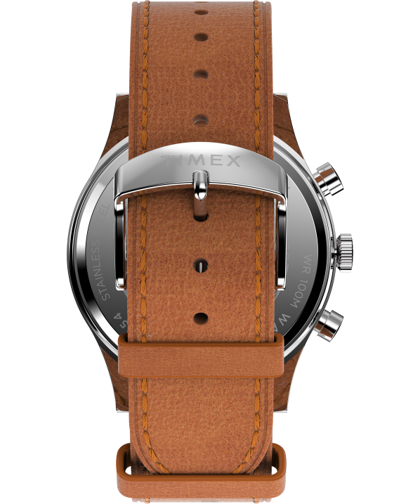 órák | B8NR82 Timex barna/fekete Waterbury hagyományos kronográfos 42 mm-es bőr szíjas óra férfiak